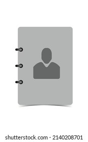 Business address book icon vector illustration.