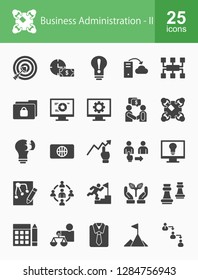 Business Administration Glyph Icons