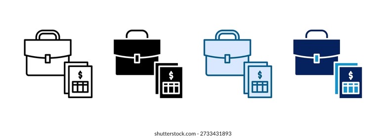 Conjunto de Ícones de Administração de Negócios Coleção de Vários Estilos