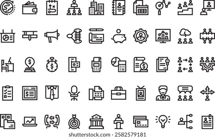 Business administration icons High-Quality Vector Icons Collection with Editable Stroke. Ideal for Professional and Creative Projects