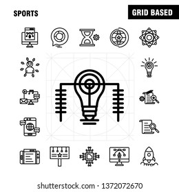 Business Administration Line Icons Set For Infographics, Mobile UX/UI Kit And Print Design. Include: Document, File, Text, Pencil, Globe, World Globe, Global, Eps 10 - Vector