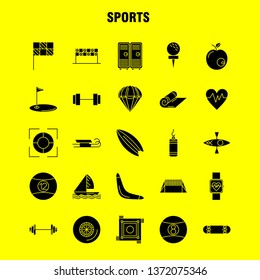 Business Administration Solid Glyph Icons Set For Infographics, Mobile UX/UI Kit And Print Design. Include: Document, File, Text, Pencil, Globe, World Globe, Global, Eps 10 - Vector