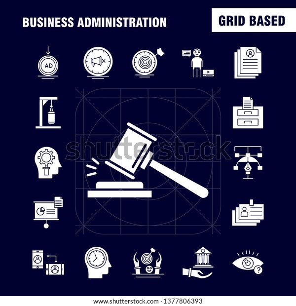 Business Administration Solid Glyph Icons Set\
For Infographics, Mobile UX/UI Kit And Print Design. Include:\
Document, File, Calculator, Text, Document, Profile, Cv, Time,\
Collection Modern\
Infographic