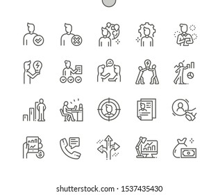 Business Administration Well-crafted Pixel Perfect Vector Thin Line Icons 30 2x Grid for Web Graphics and Apps. Simple Minimal Pictogram