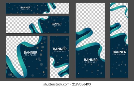 Business ads banner design set