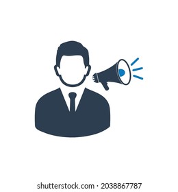 Icono de publicidad comercial. Ilustración de símbolos EPS vectoriales editables. 