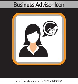 Business Advisor Icon. vector graphics
