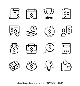 Business advisory icons. Vector line icons. Simple outline symbols set