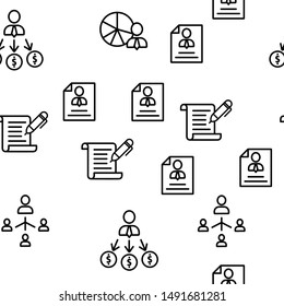 Business Affiliate Elements Vector Seamless Pattern Illustration