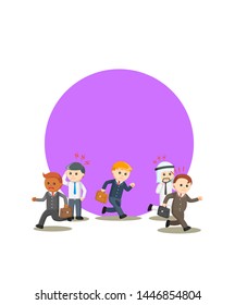 business afraid to being late vector illustration