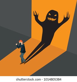 business afraid frightening shadows
