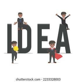 business african idea people design character on white background