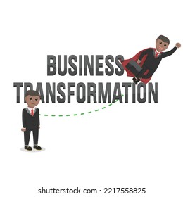 business african tranformation design character with text