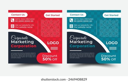 business agency for digital marketing and business sale promo Social media template design