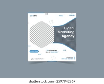 business agency for digital marketing and business sale promo Social media template design