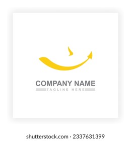 business agency logo traveler's check and smile yellow color. transportation, logistics delivery logo design and travel service bureau