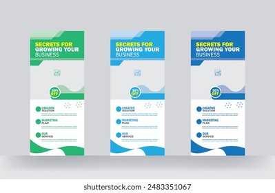 Business agency roll up marketing rack card banner design or banner template