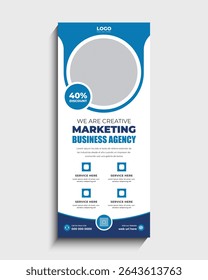 Business Agency Roll Up Standee Template Design