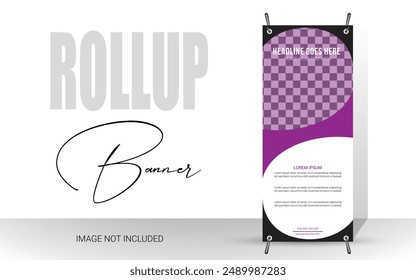 Business Agency Roll-up Banner Vorlage oder Produkt Sale Flyer Design. Corporate Sound Marketing Agency Poster.