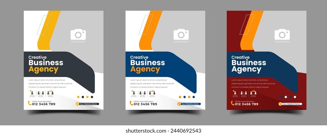 Business agency social media feed post 4:5 size template