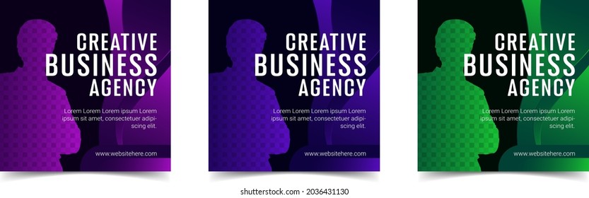 Business agency social media post template design. Digital business marketing banner for social media post template. square banner template for social media post, Instagram, Facebook and web banner ad