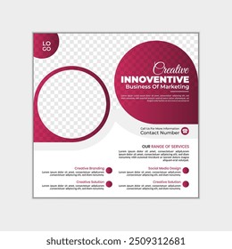 Business agency social media post design template