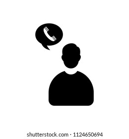 Business agent support icon black