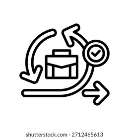 Vektorgrafik der Symbolzeile für Business Agility