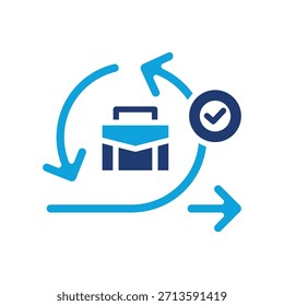 Business Agility Icon Mixed Vector Illustration