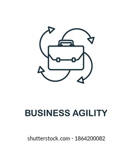 Business Agility icon. Simple line element from agile collection. Filled Business Agility icon for templates, infographics and more.