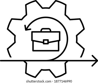 Business Agility icon, vector line illustration