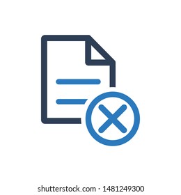 Business Agreement Cancellation Icon is perfect for use in any type of design projects.