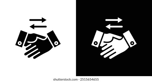 Vetor de conjunto de logotipos do ícone de handshake do contrato de negócio