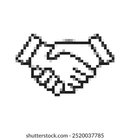 Acuerdo de negocios Handshake Icono Pixel Art