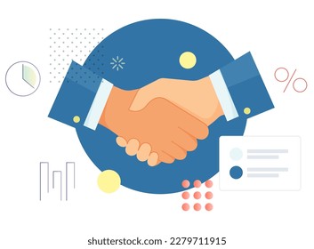 Business Agreement - HandShake - Stock Illustration as EPS 10 File