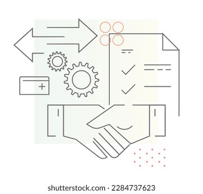 Business Agreement - Handshake - Stock Illustration as EPS 10 File