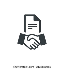 Business agreement icon, vector business agreement icon, vector illustration