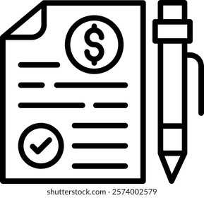 Business Agreement Line Vector Icon Design