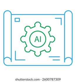 Business Ai Proposal and Planning Vector Icon design