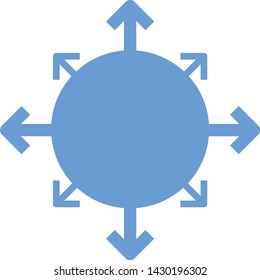 Business aiming icon with arrows. Compass vector illustration.