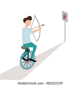 business aiming target while riding cycle