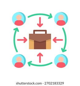 Ilustración vectorial plana del icono de Business Alliance