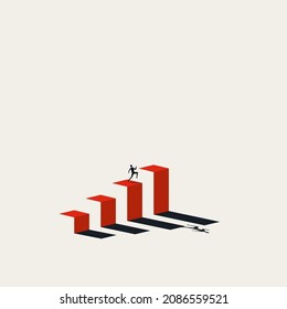 Business ambition and motivation vector concept. Symbol of growth, success, opportunity. Minimal design abstract eps10 illustration.