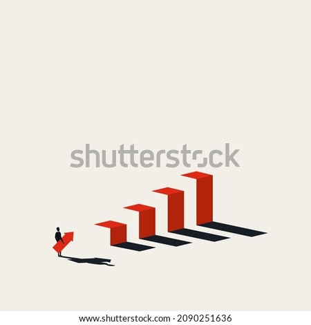 Business ambition and objective vector concept. Symbol of challenge, motivation, aspiration. Minimal design eps10 illustration.