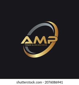 business AMP letter logo design vector