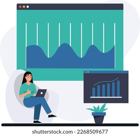 Business Analysing Concept with data and Graphs 