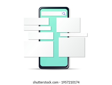 business analysis concept mock up on screen smartphone