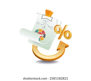 Business analysis concept paper illustration