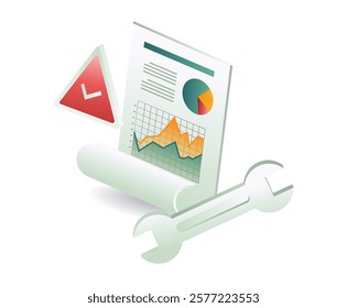 Business analysis data summary concept illustration