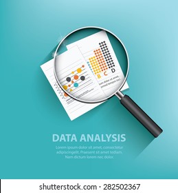 Business analysis design on blue background,clean vector